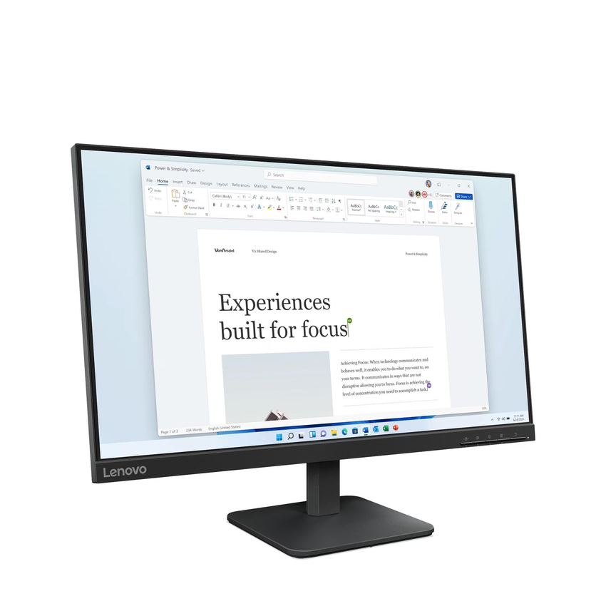Monitor Lenovo L24-4e 60,5 cm (23,8″) FHD IPS LED 100 Hz