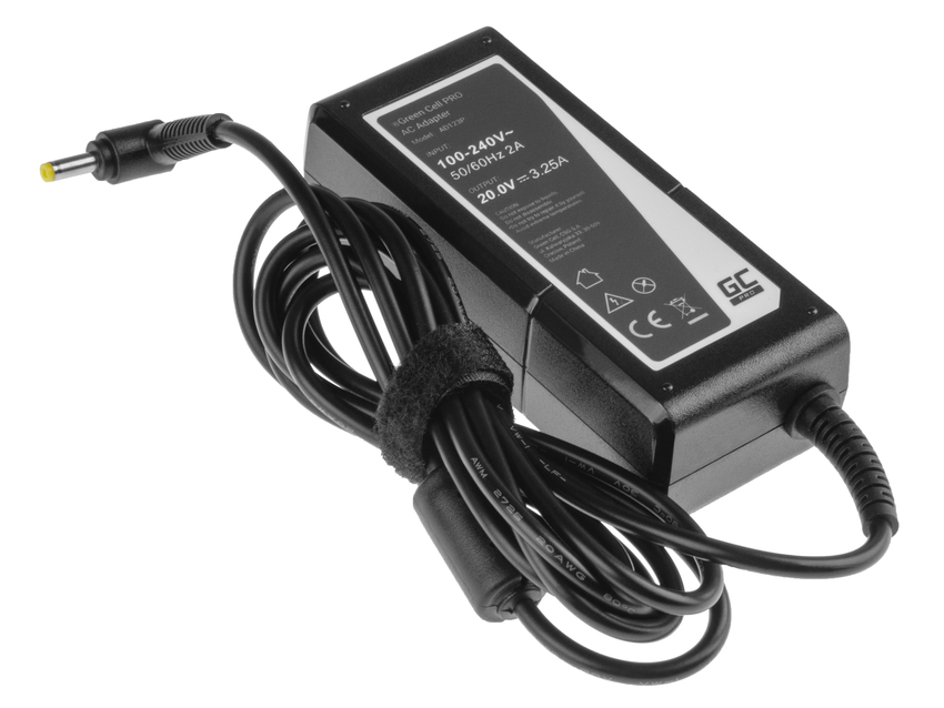 Green Cell PRO polnilec / AC Adapter 20V 3.25A 65W za Lenovo IdeaPad 3, IdeaPad 5, 320-15 510-15 S145-14 S145-15 S340-14 S540-14 (AD123P)